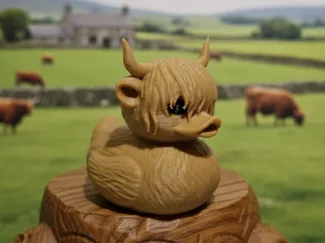 Cute Highland Cow Duck, Cruise Jeep Duck