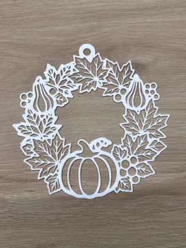 Adorno temático: Fall wreath with a pumpkin — vista de referencia 5
