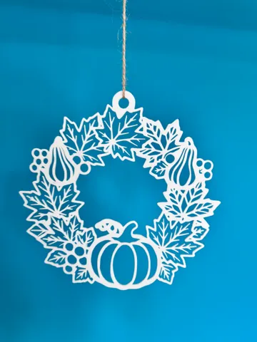 Adorno temático: Fall wreath with a pumpkin — vista de referencia 2