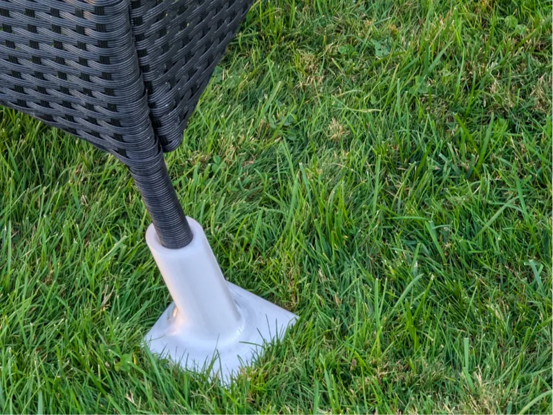 Patio chair grass pad