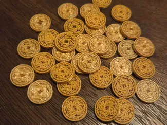 Two sides small coins for board games