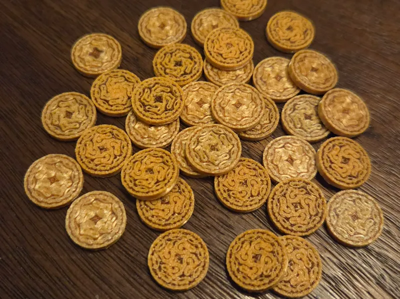 Two sides small coins for board games
