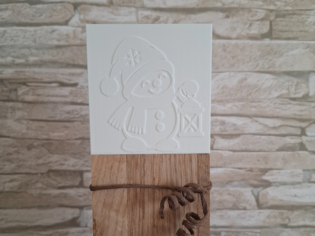 Klötzchenlampe §Schneemann" - 1