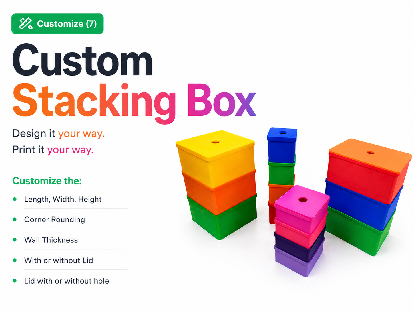 Customizable Stacking Box