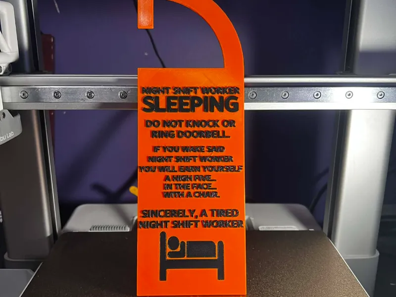 Night Shift Worker Door Hanger – Do Not Disturb