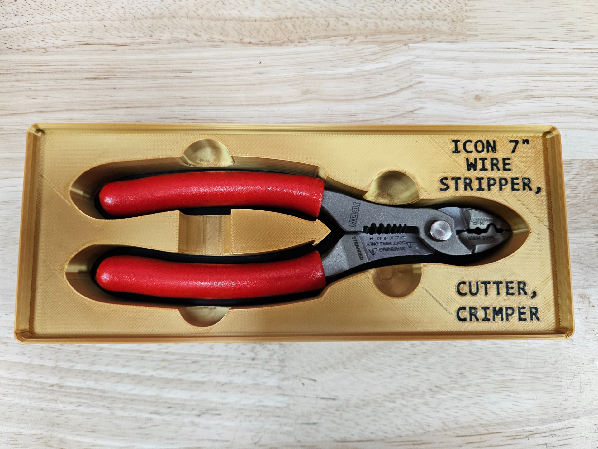Icon 7" Wire Stripper Cutter Crimper Gridfinity 