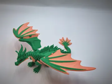 Modelo para impresión 3D: 雨翼海翼混血飞龙,无需支撑,翅膀一体打印 — vista de referencia 4