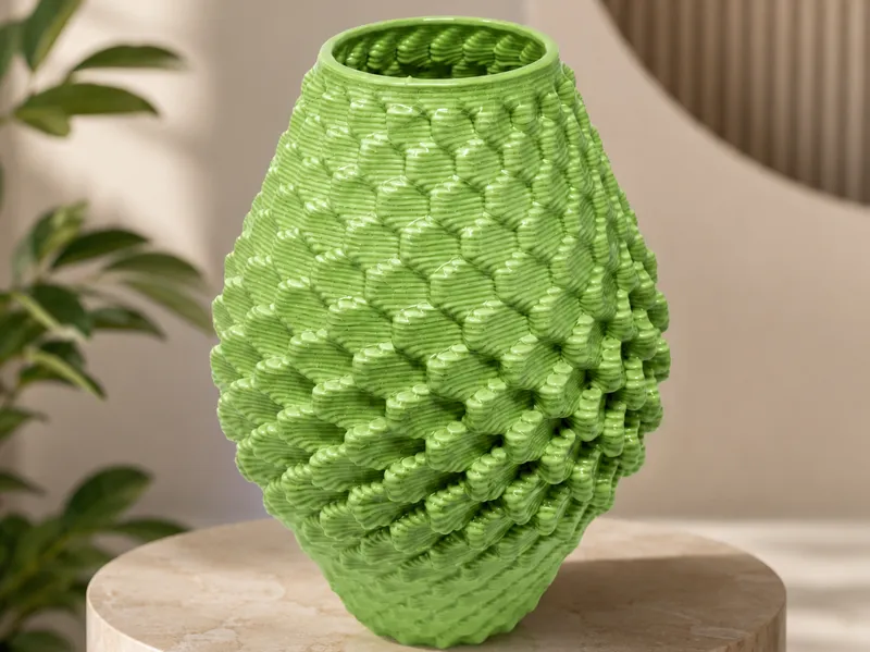 Spiral Textured Vase – Modern Decorative Vase