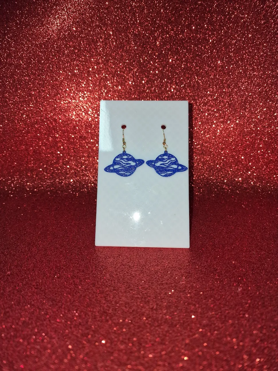 Saturn earrings view 2