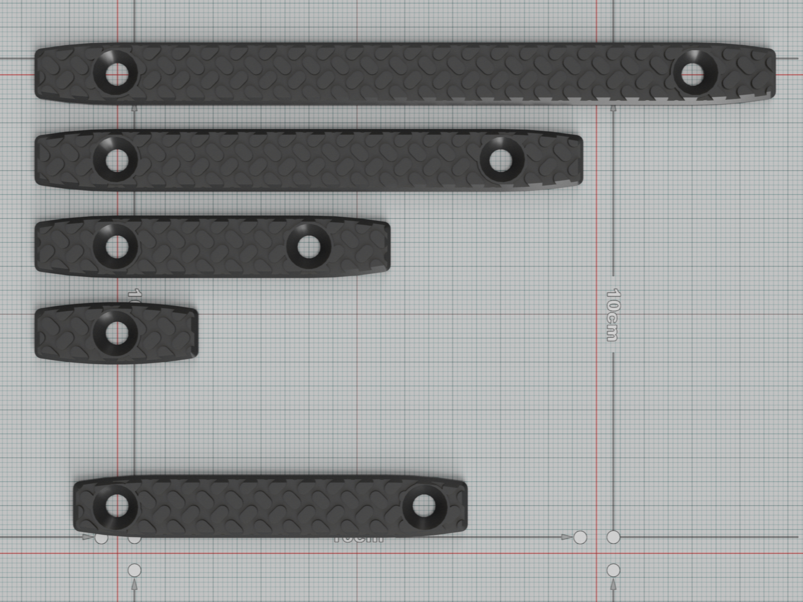MLOK Skinny Rail Covers - Pill Texture