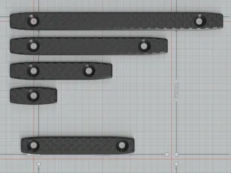 MLOK Skinny Rail Covers - Pill Texture