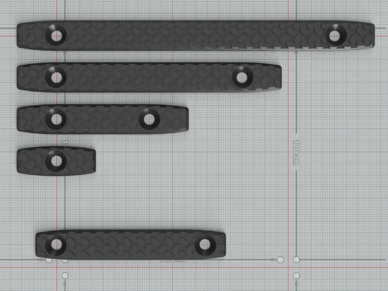 MLOK Skinny Rail Covers - Pill Texture
