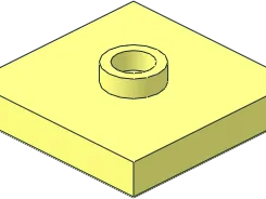 Brick Part 87580- Plate 2x2 w Groove + Center Stud