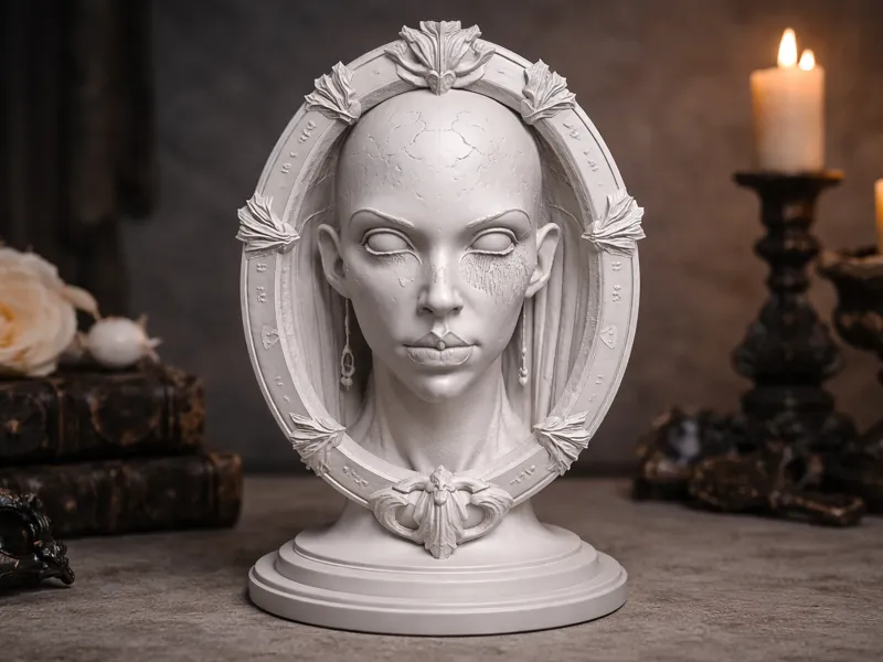Fractured Reflection – Dark Fantasy Mirror Sculpt