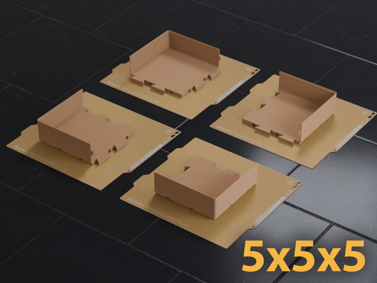 Gridfinity 5x5 Bin 5U A1 Mini Dovetail Split Fit