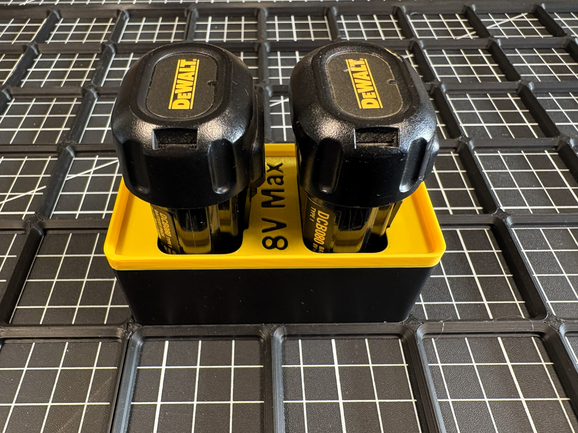 1x2 Gridfinity 8V Max Double Battery Holder