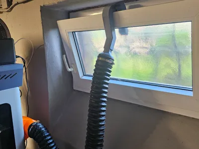 Modular exhaust duct for tilt windows