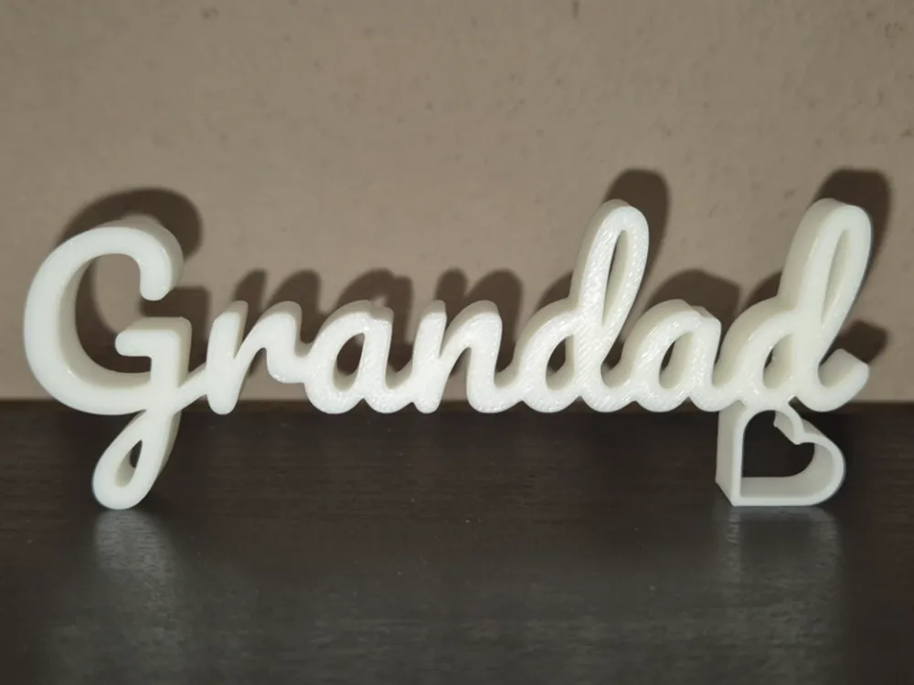 Grandad Sign Display Decor - Free 3D Print Model - MakerWorld