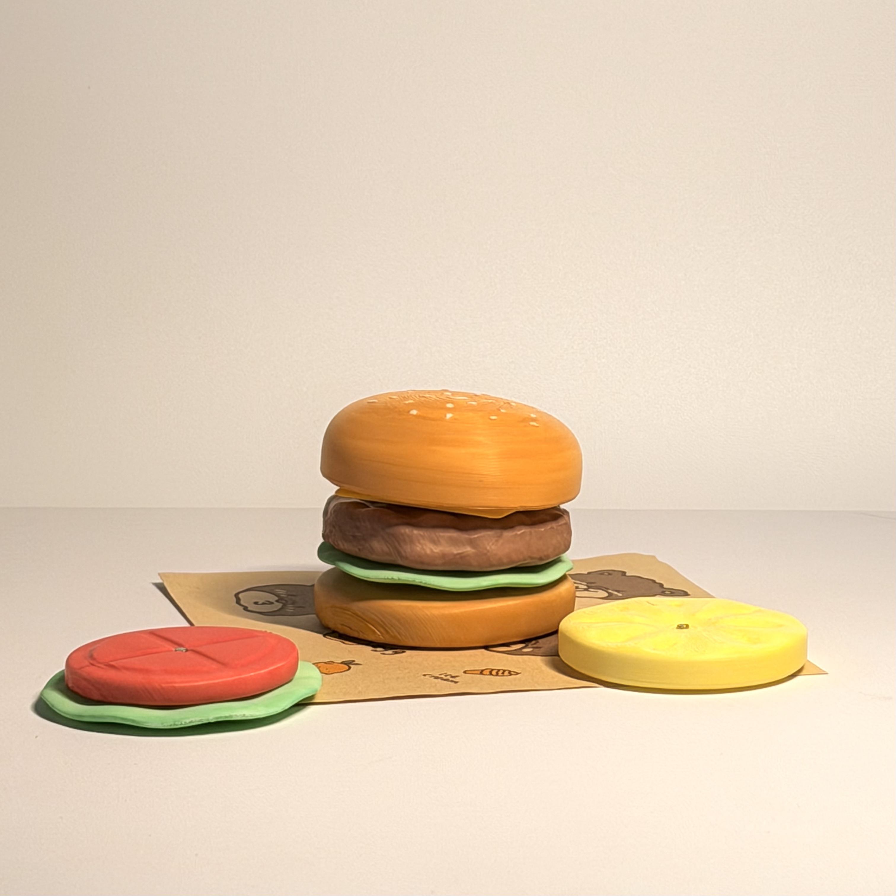 Miniatura 2 do modelo 3D 汉堡包拼装玩具