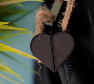 Heart Zip Pull with Magnets