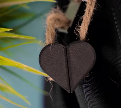 Heart Zip Pull with Magnets