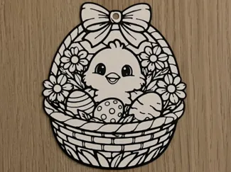 Easter window decoration for coloring, keychain