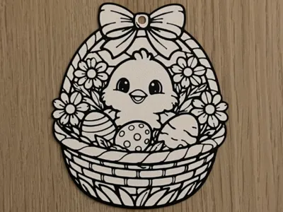 Easter window decoration for coloring, keychain