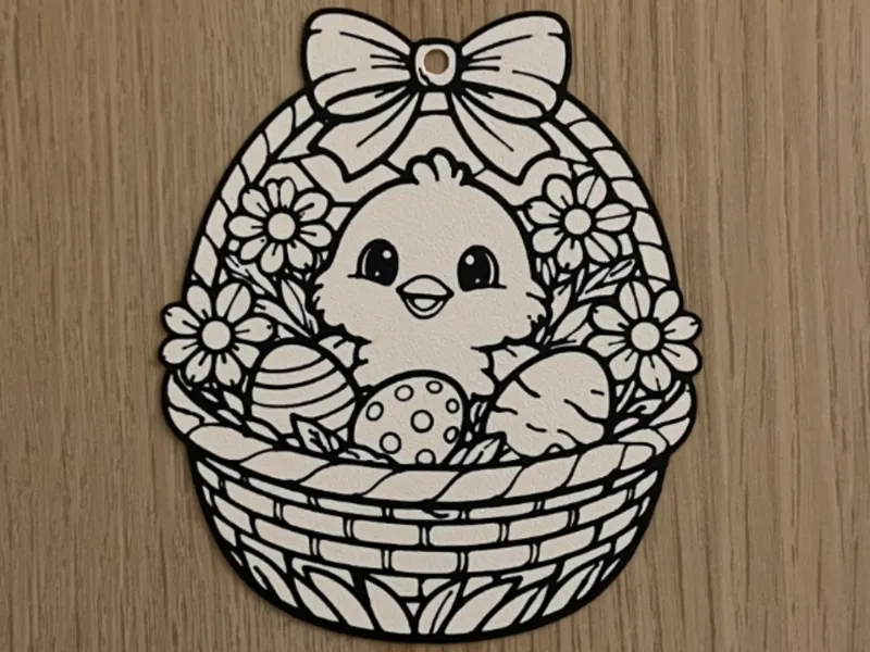Easter window decoration for coloring, keychain