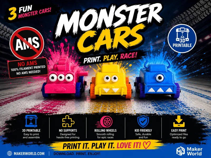 Monster Cars – Print & Race! (AMS ONLY FOR EYES)