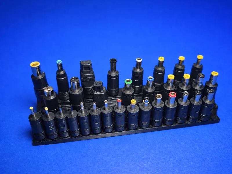 DC Barrel Tip Holder 42 Slots - Bench PSU