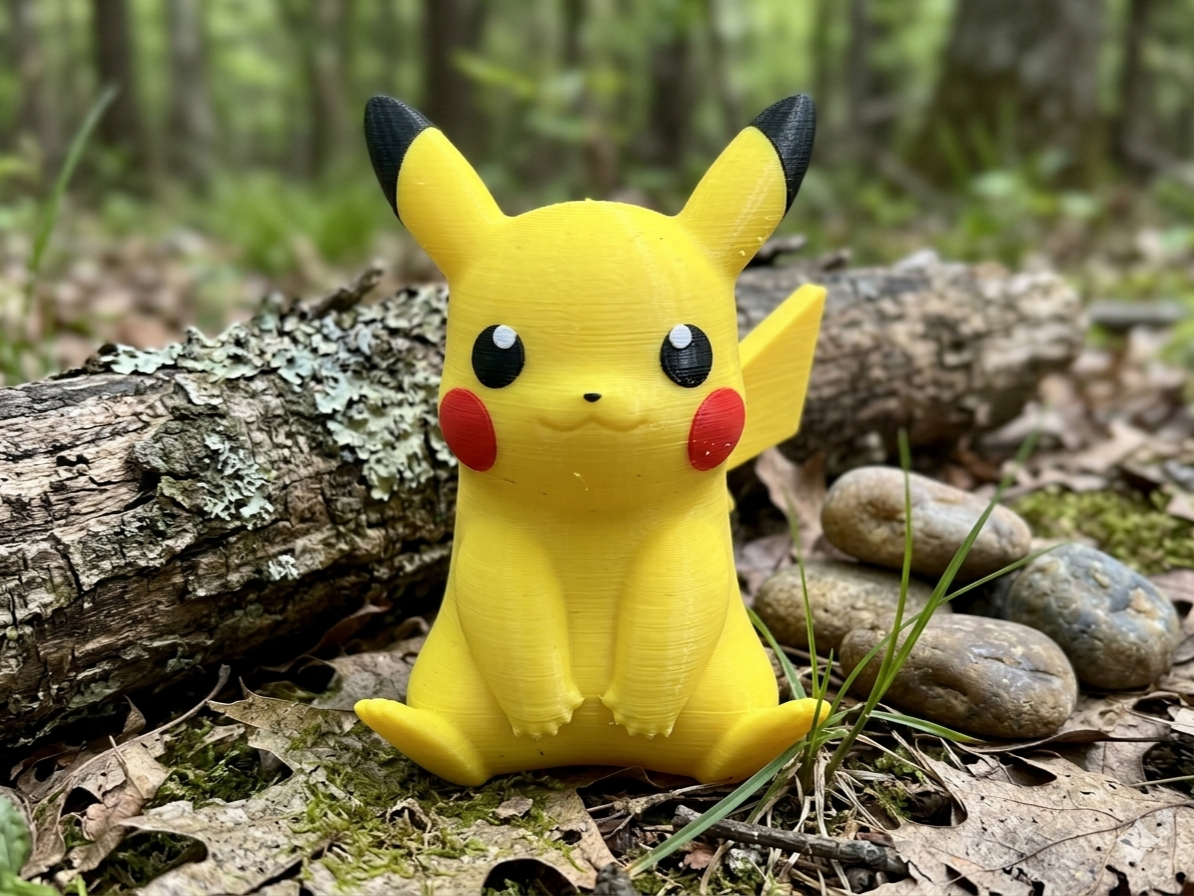 Pikachu Pokemon Figure Multi-Color Print