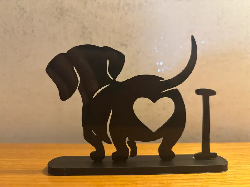 bassotto in 3d con base