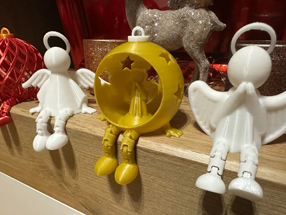Christmas Angel in Bauble - Free 3D Print Model - MakerWorld