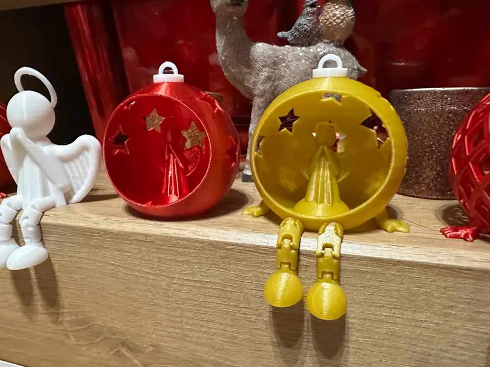 Christmas Angel in Bauble - Free 3D Print Model - MakerWorld