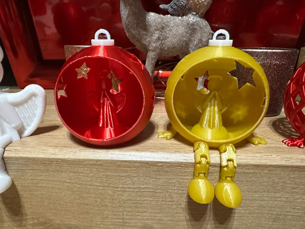 Christmas Angel in Bauble - Free 3D Print Model - MakerWorld