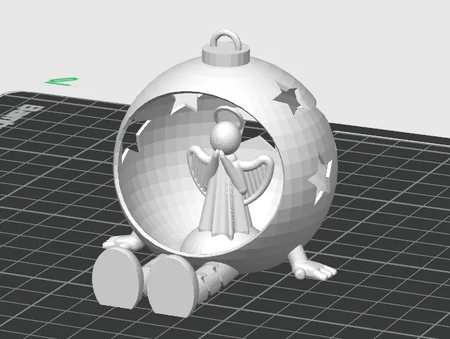 Christmas Angel in Bauble - Free 3D Print Model - MakerWorld
