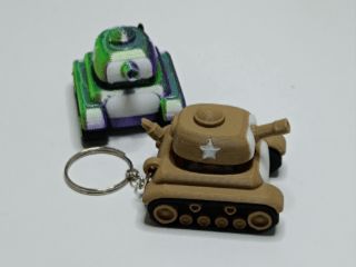 Cute Tank Fidget Clicker Keychain