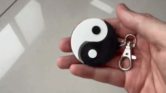 开箱小刀，也是太极图钥匙链/解压小刀