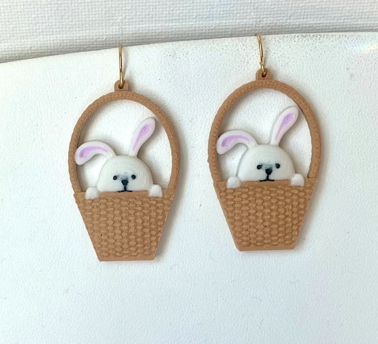 Easter Bunny Earrings Basket view 2