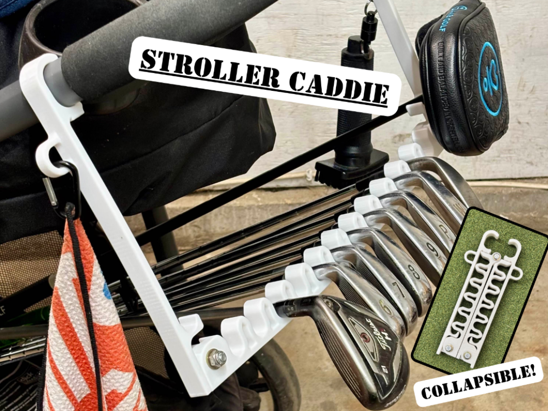 Stroller Caddie - Collapsible Golf Club Rack