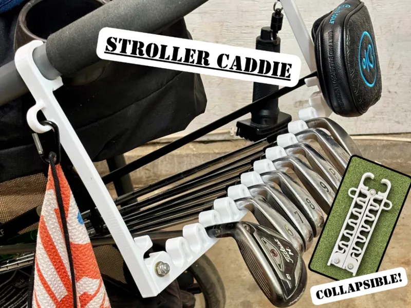 Stroller Caddie - Collapsible Golf Club Rack