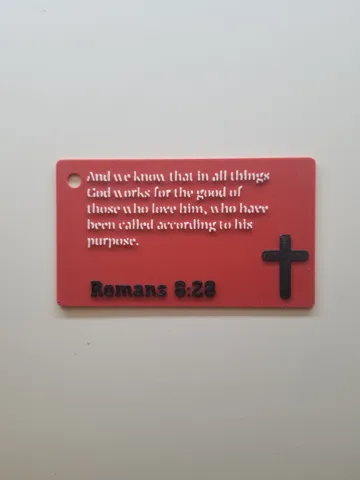 Bible Verse Keychain (Comment Bible Verse) view 2