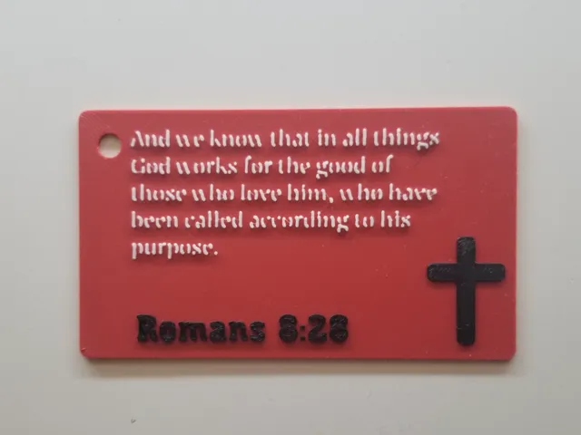 Bible Verse Keychain (Comment Bible Verse)