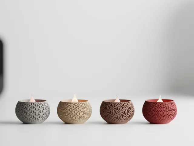 Tealight LED Candle geo style