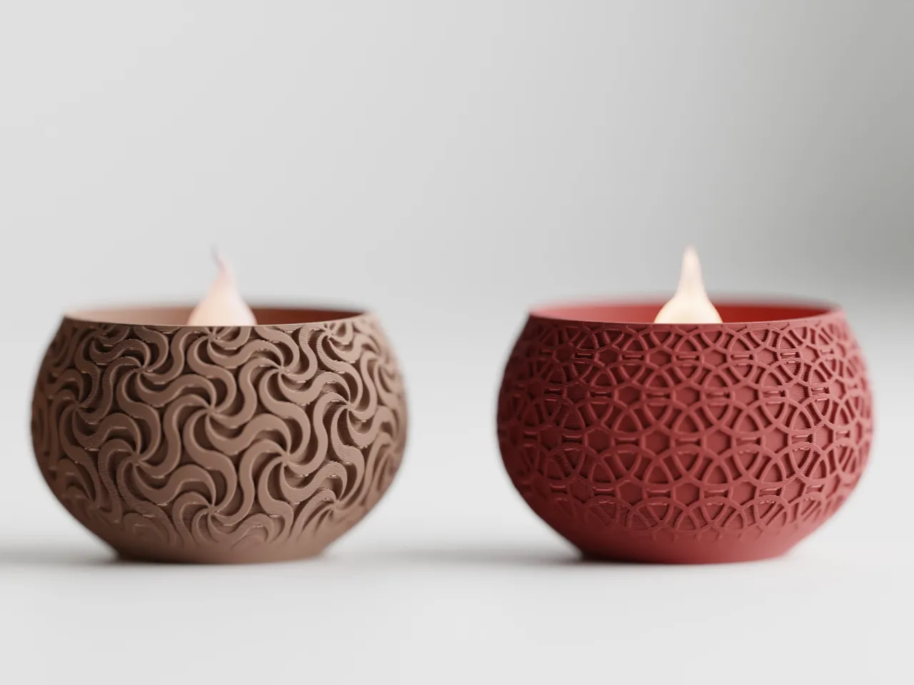 Tealight LED Candle geo style view 4