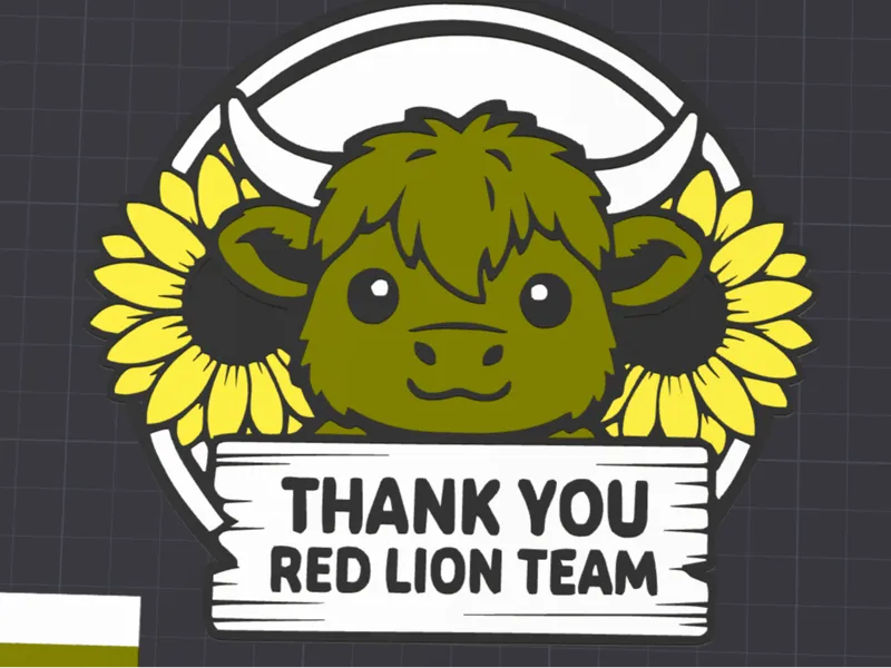 highland cow sign