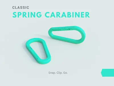 Classic Spring Carabiner – Print-in-Place