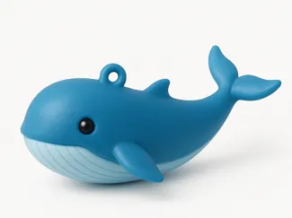 whale keychain
