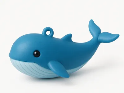 whale keychain