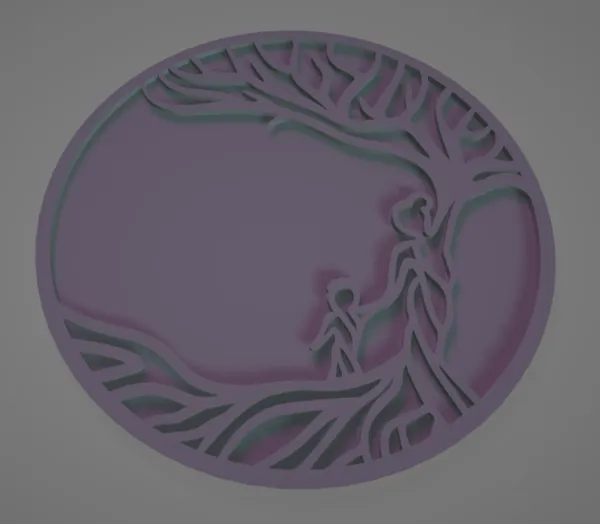 Mère et fils sous l'arbre